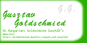 gusztav goldschmied business card